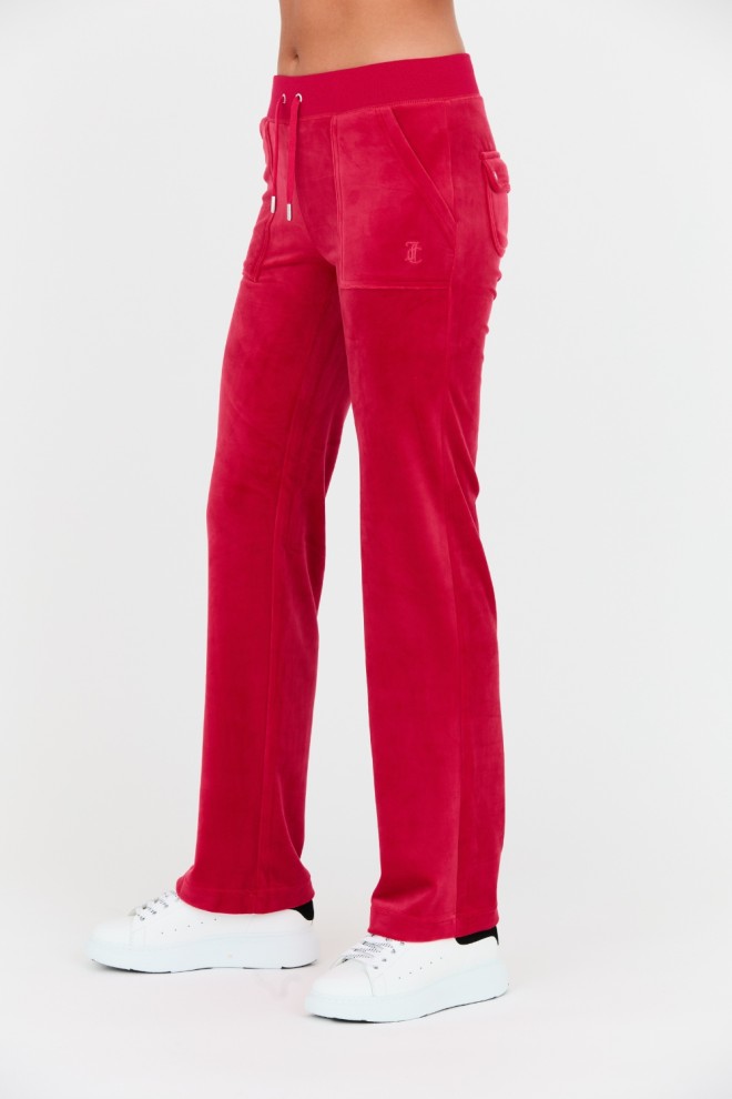 JUICY COUTURE Czerwone spodnie dresowe Del Ray Pocket Pant