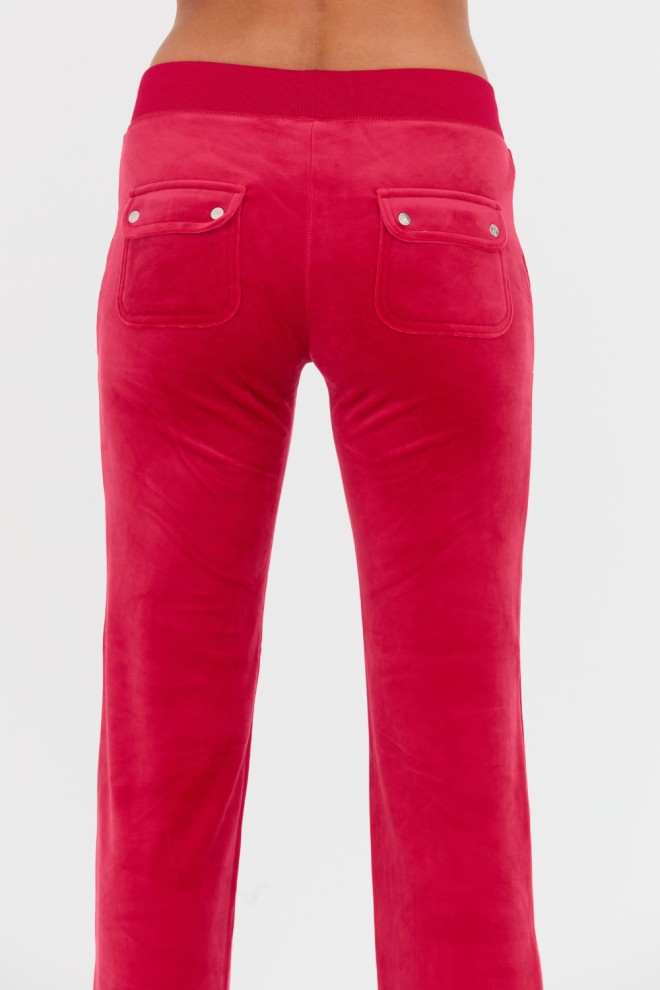 JUICY COUTURE Czerwone spodnie dresowe Del Ray Pocket Pant