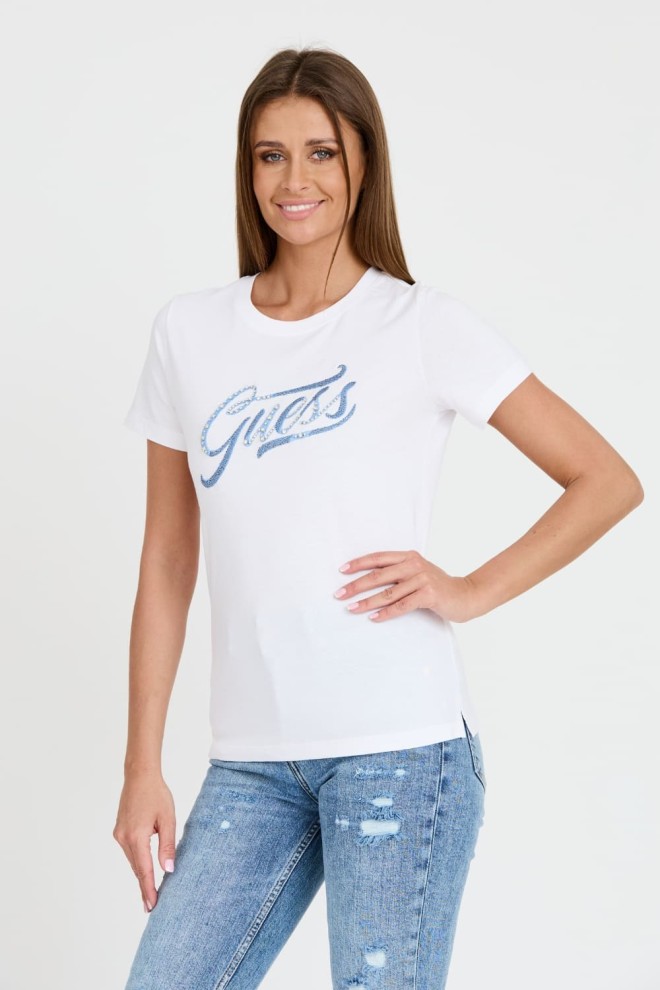 GUESS White STONES&EMBRO TEE T-shirt