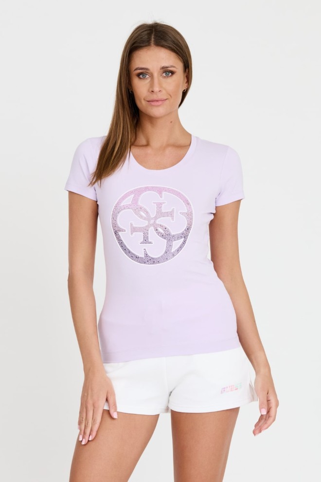 GUESS Lavender pentru femei 4G LOGO TEE