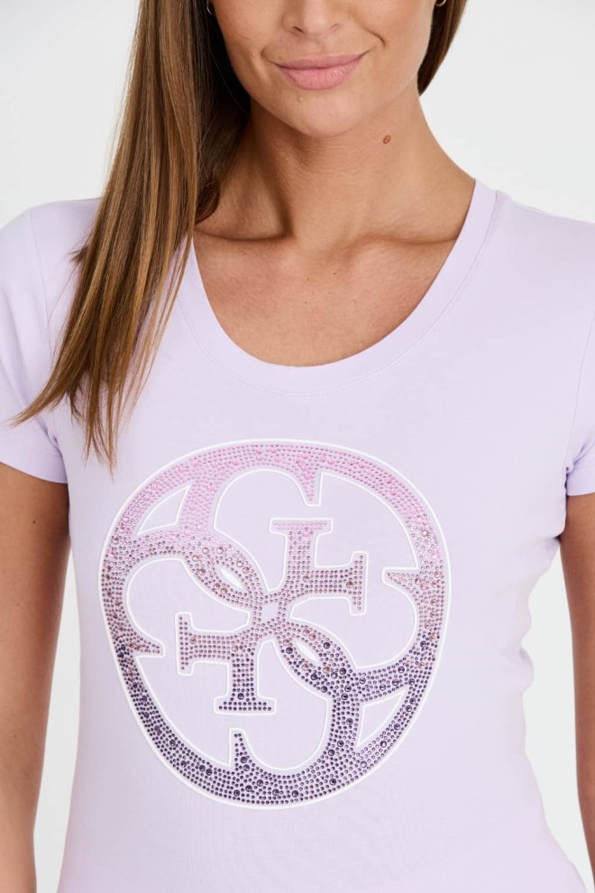 GUESS Lavender pentru femei 4G LOGO TEE