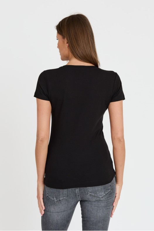 GUESS Negru femei 4G LOGO TEE