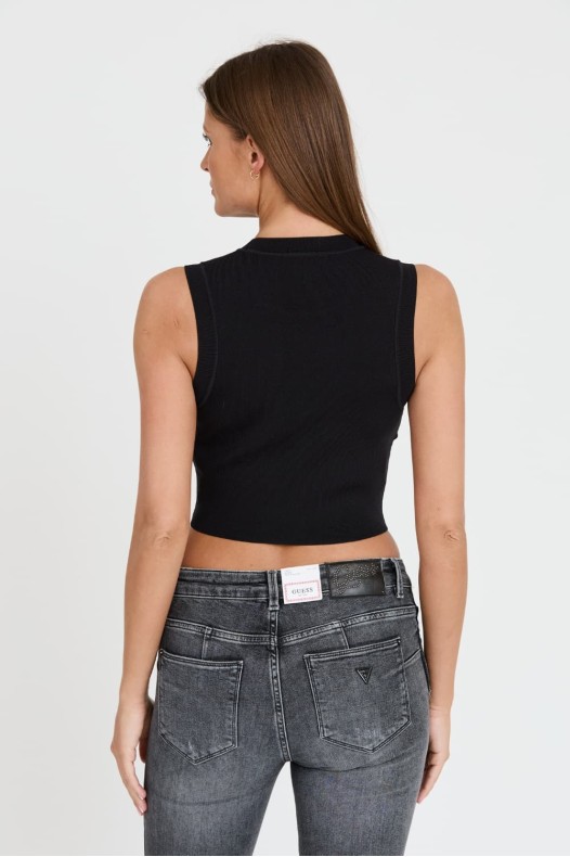 GUESS Tricou Alexia negru...