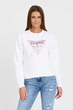 GUESS Biała bluza Cn Icon