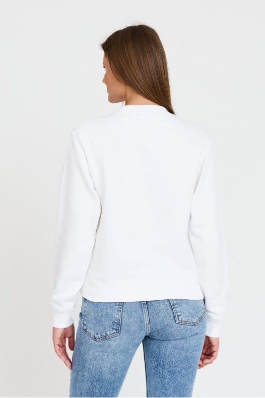 GUESS White Cn Icon Sweatshirt