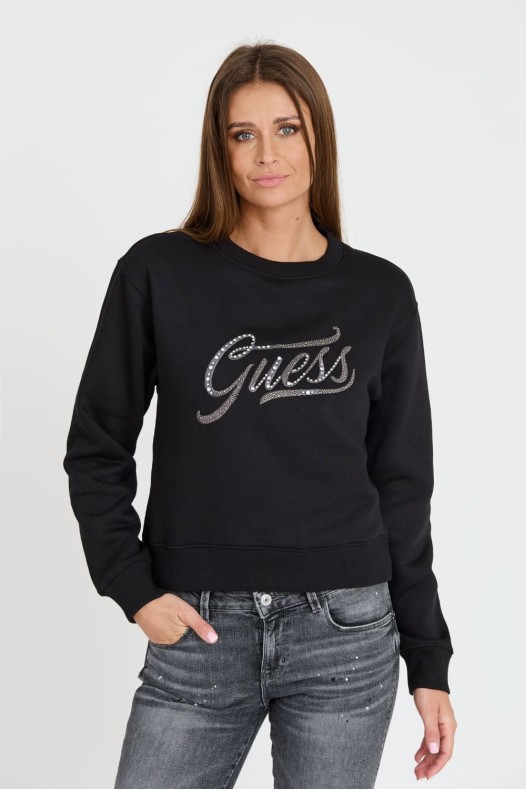 GUESS Czarna bluza z...