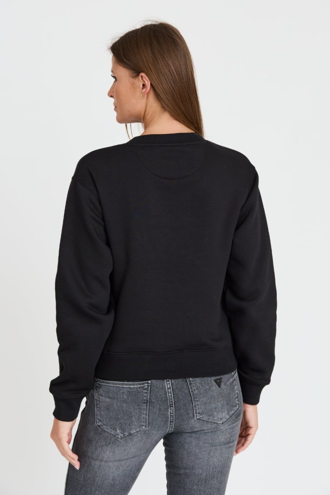 GUESS Black sweatshirt with zircons