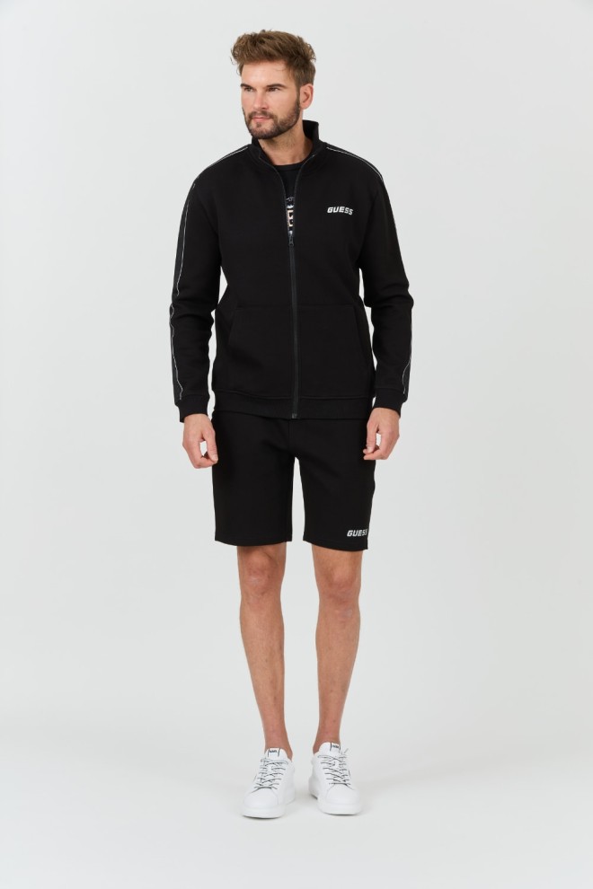 GUESS Pantaloni scurți Mickey negri pentru bărbați