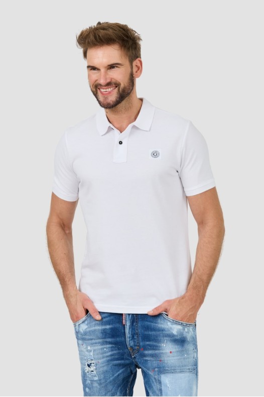 GUESS Polo alb pentru...