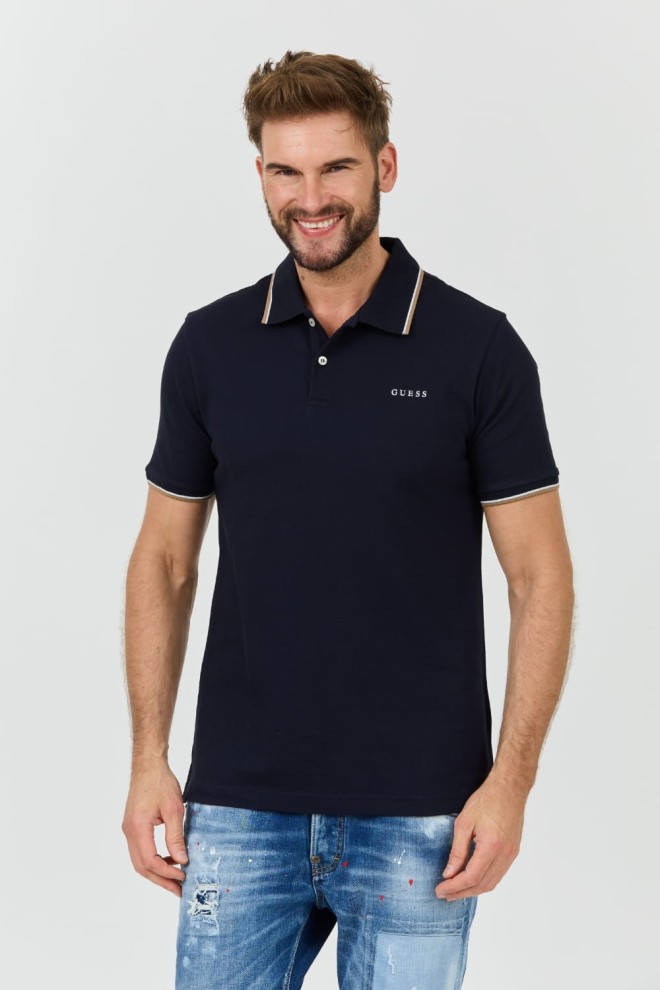 GUESS Navy blue Lyle polo