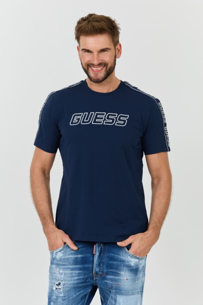 GUESS Granatowy t-shirt Arlo Cn