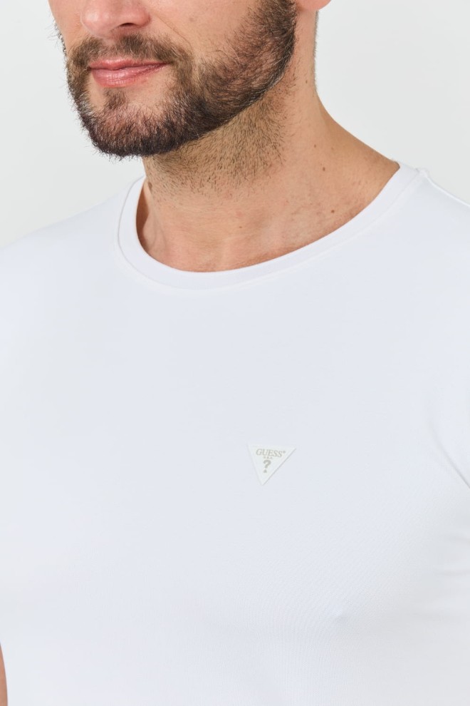 GUESS Alb bărbați New Tech Str T-shirt