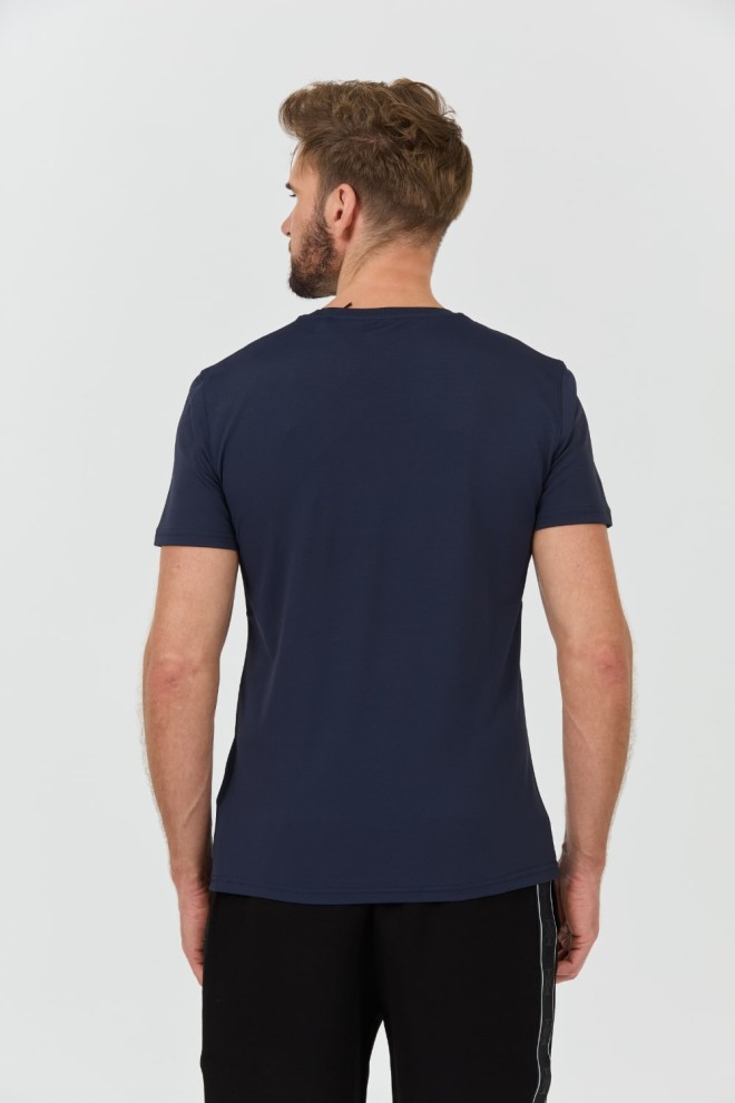 GUESS Navy blue New Tech Str T-shirt