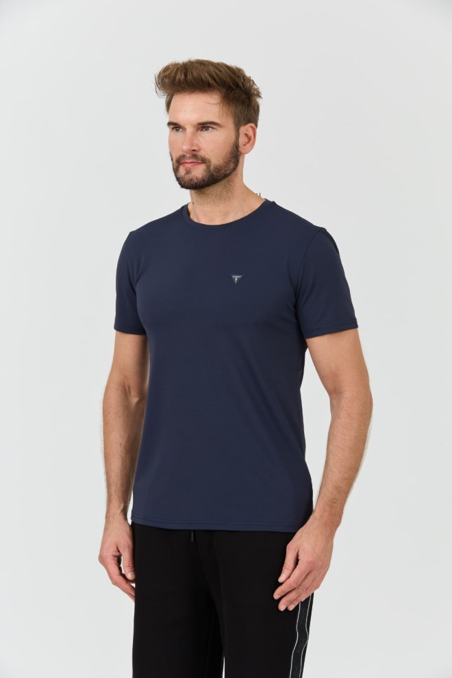 GUESS Navy blue New Tech Str T-shirt