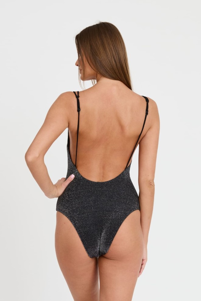 KARL LAGERFELD Black swimsuit Hotel Karl Lurex