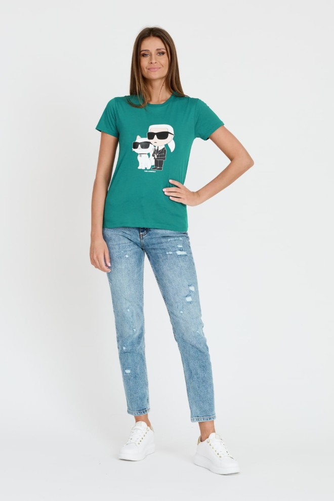 KARL LAGERFELD Turquoise Iconic 2.0 t-shirt