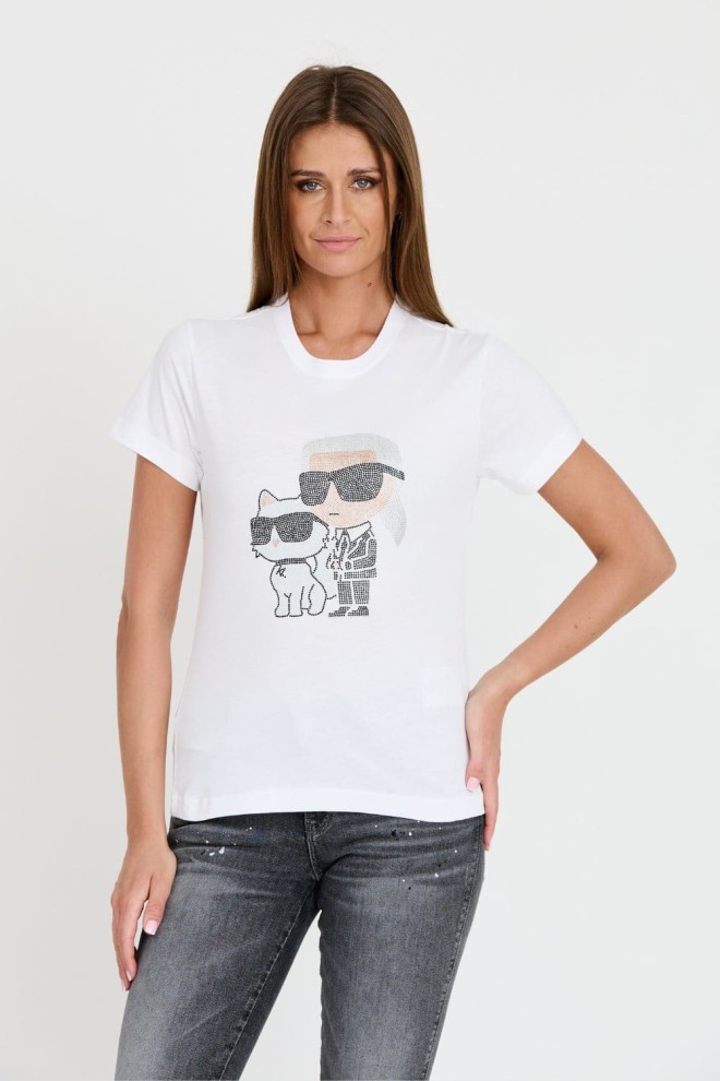 KARL LAGERFELD White Iconic 2.0 t-shirt