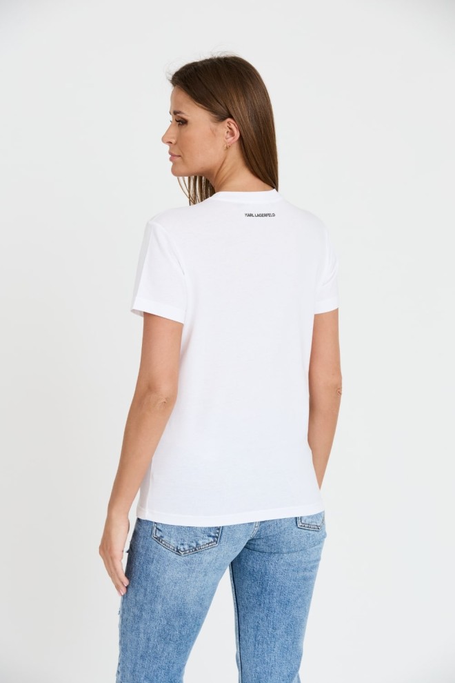 KARL LAGERFELD White Iconic 2.0 t-shirt