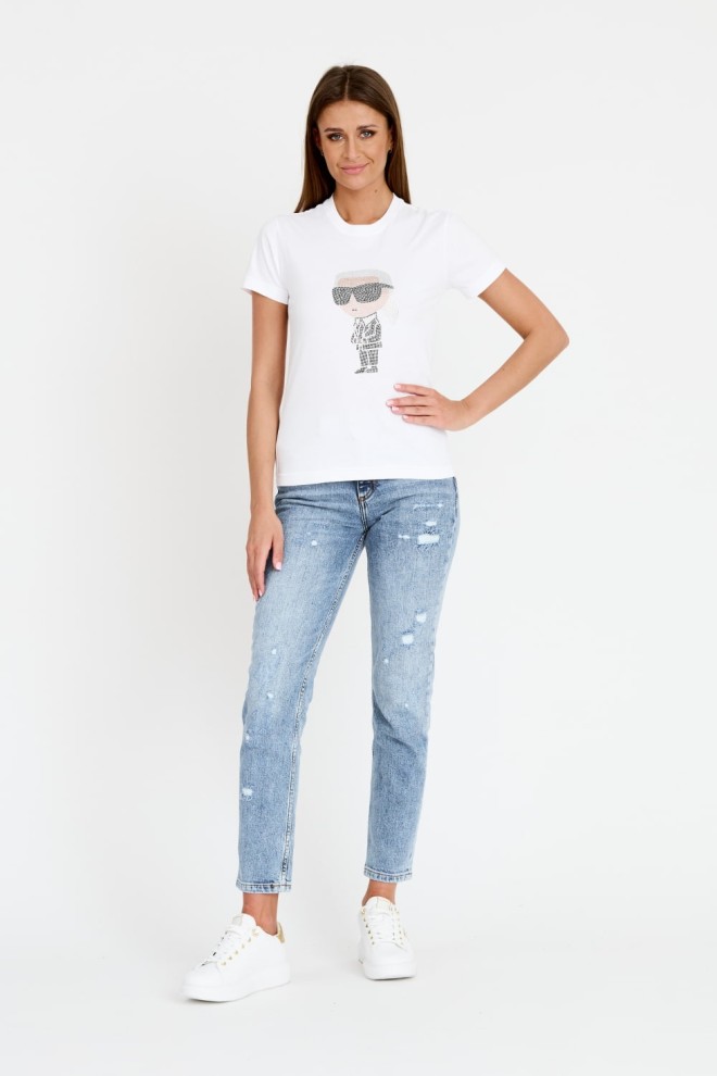 KARL LAGERFELD White Iconic 2.0 t-shirt