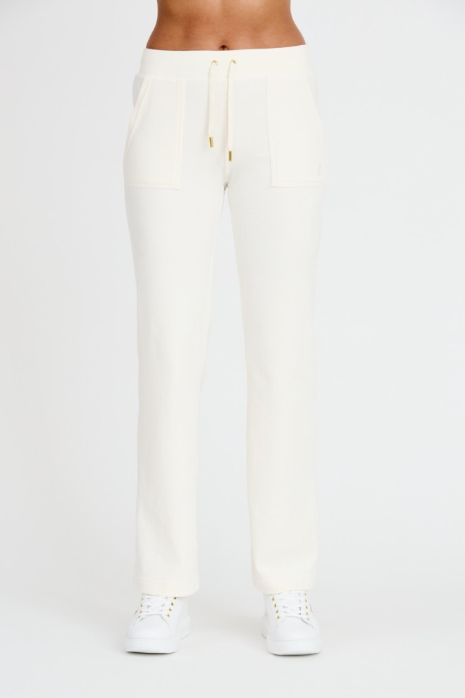 JUICY COUTURE Spodnie ecru Gold Del Ray Pocketed Pant