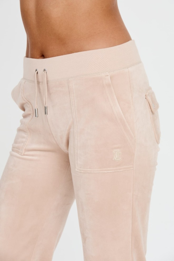 JUICY COUTURE Beżowe spodnie Del Ray Pocket