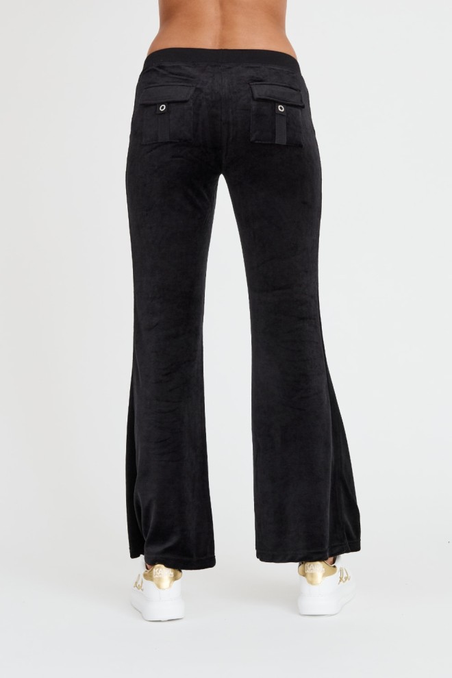 JUICY COUTURE Black Heritage Dog Crest Kaisa Trackpants