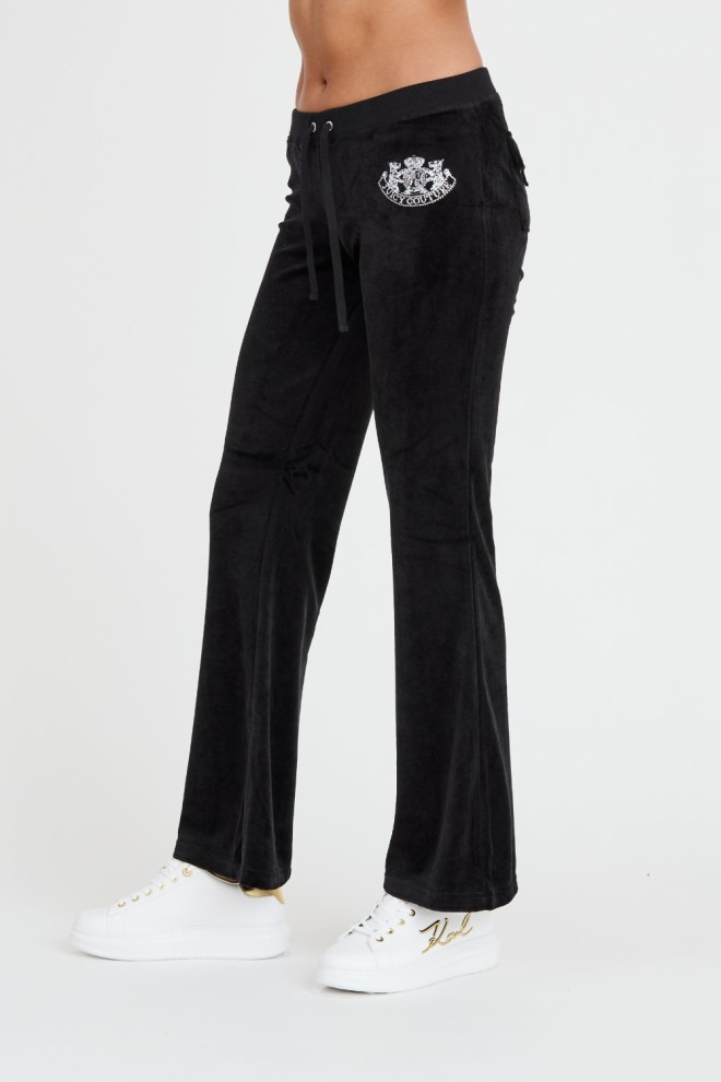 JUICY COUTURE Black Heritage Dog Crest Kaisa Trackpants