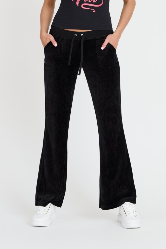 Pantaloni Caisa Ultra Low Rise negri pentru femei JUICY COUTURE 