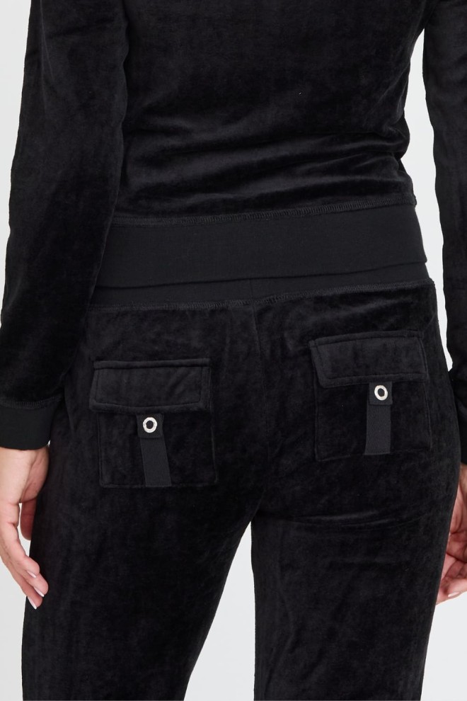 Pantaloni Caisa Ultra Low Rise negri pentru femei JUICY COUTURE 