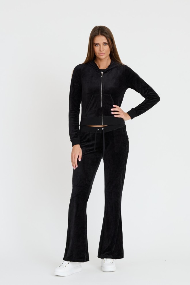 Pantaloni Caisa Ultra Low Rise negri pentru femei JUICY COUTURE 