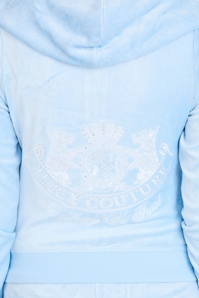 JUICY COUTURE Błękitna bluza Heritage Dog Crest Robyn