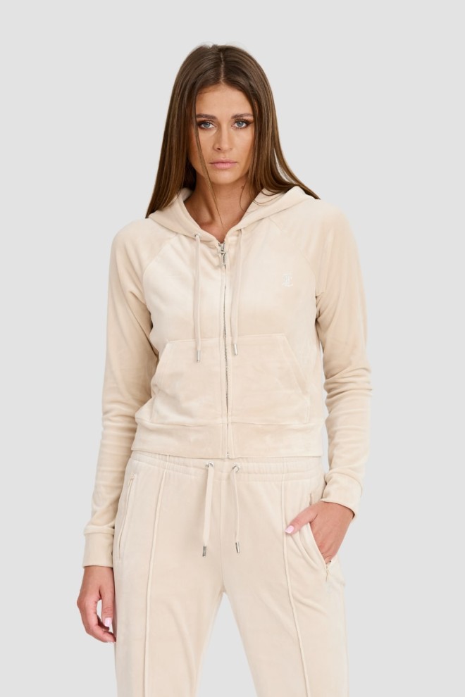 JUICY COUTURE Beżowa bluza Madison Hoodie