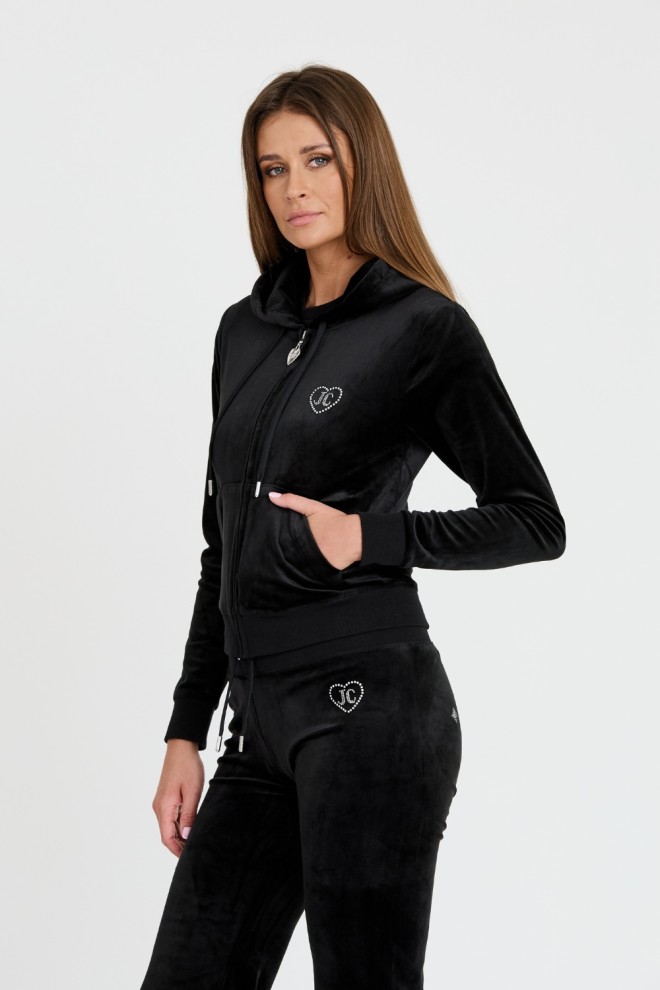 JUICY COUTURE Black sweatshirt with zirconia Rodeo Robertson