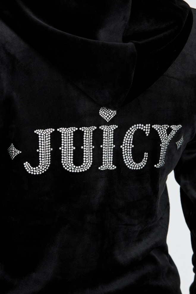 JUICY COUTURE Czarna bluza z cyrkoniami Rodeo Robertson