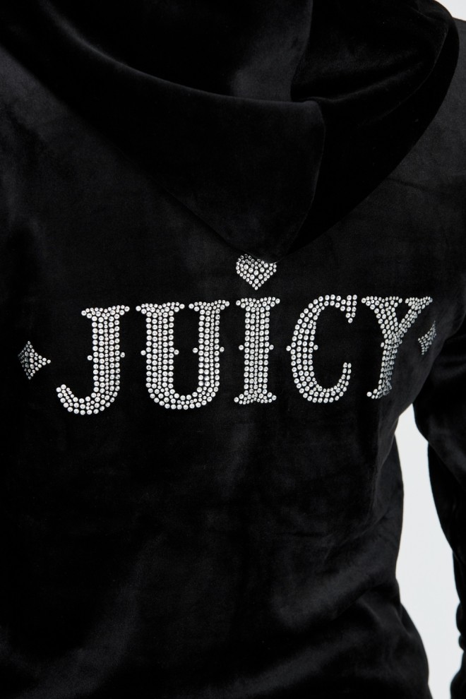JUICY COUTURE Tricou negru pentru femei Rodeo Robertson zirconia