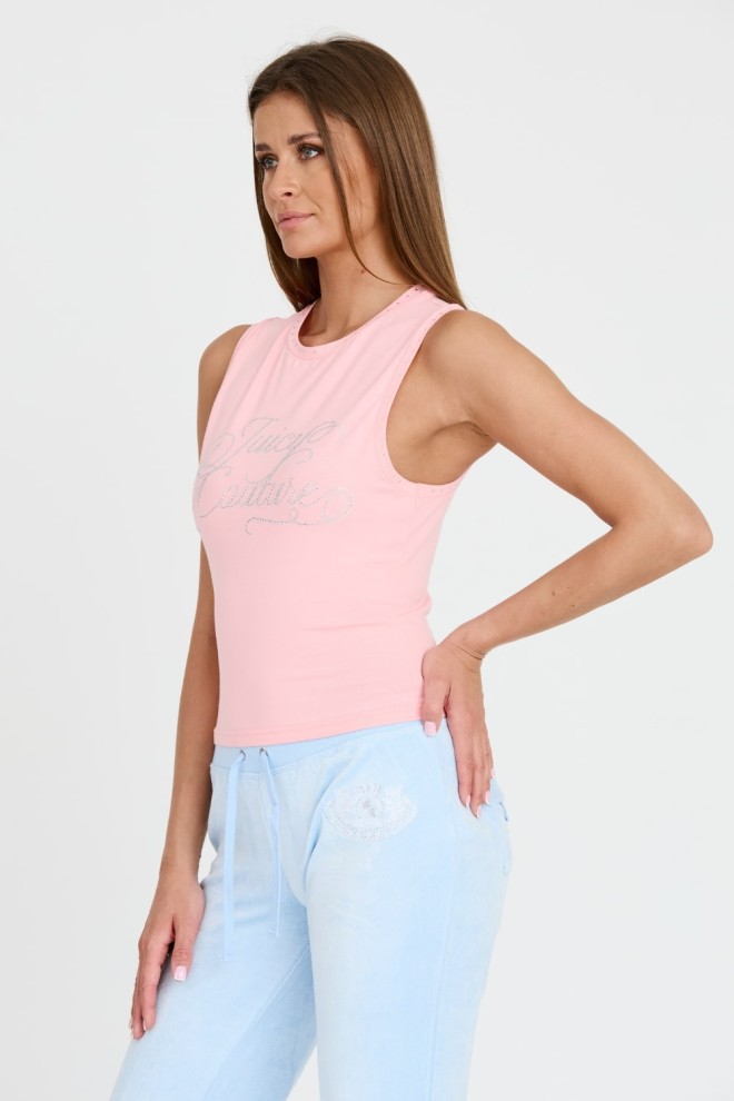 JUICY COUTURE Pink Blaine top Juicy Script