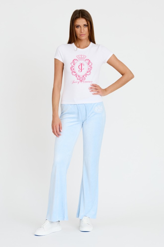 JUICY COUTURE Biały t-shirt Heritage Crest Fitted