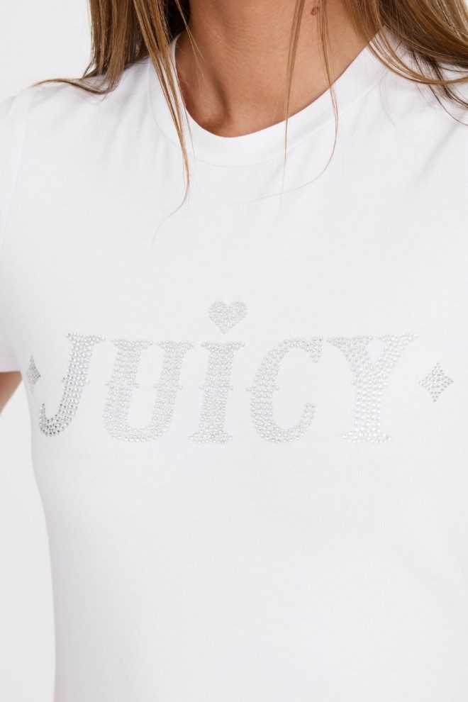 JUICY COUTURE Biały t-shirt Ryder Rodeo Fitted