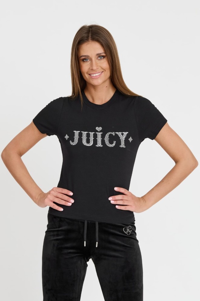 Tricoul negru Ryder Rodeo Fitted pentru femei JUICY COUTURE 