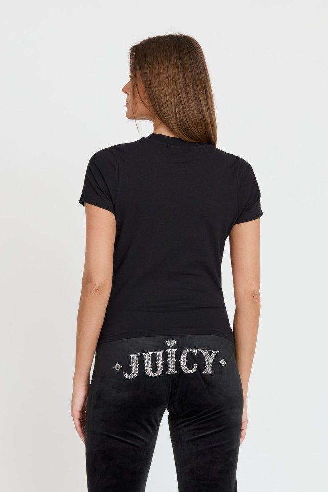 Tricoul negru Ryder Rodeo Fitted pentru femei JUICY COUTURE 