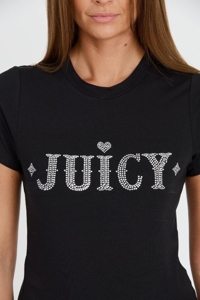 Tricoul negru Ryder Rodeo Fitted pentru femei JUICY COUTURE 
