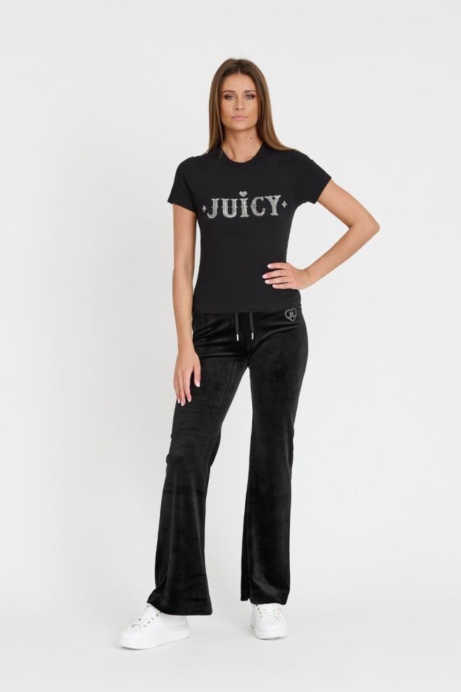 Tricoul negru Ryder Rodeo Fitted pentru femei JUICY COUTURE 