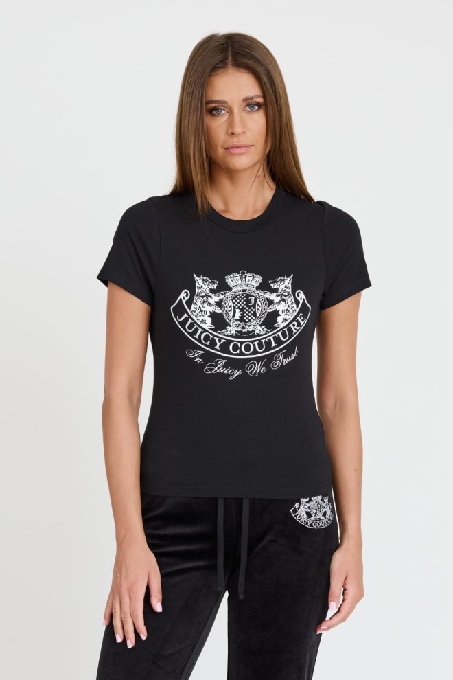 JUICY COUTURE Black Enzo Dog Crest t-shirt