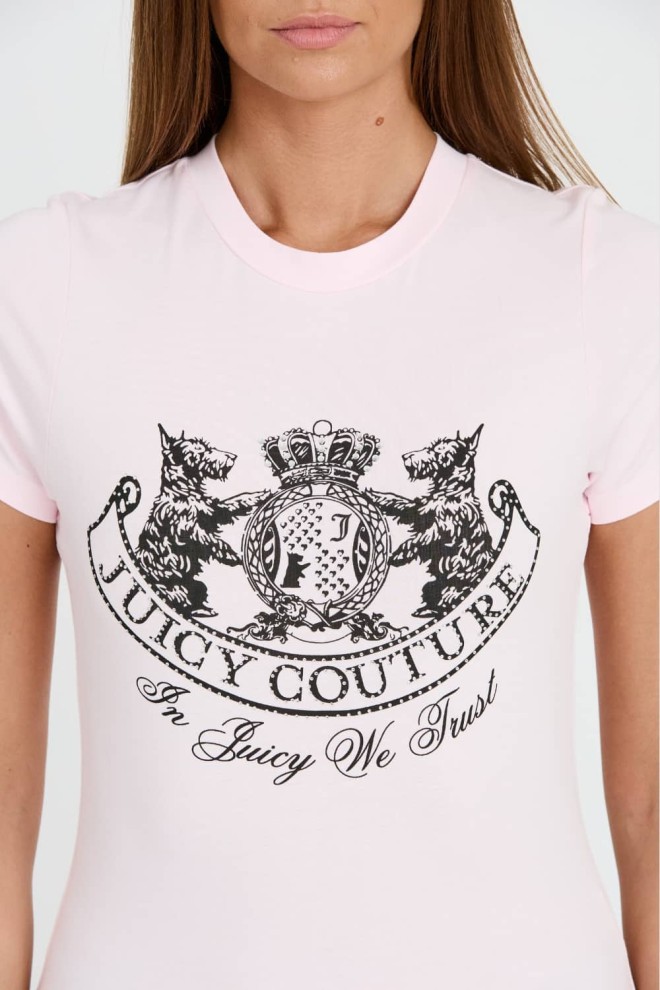 JUICY COUTURE Pink Enzo Dog Crest t-shirt