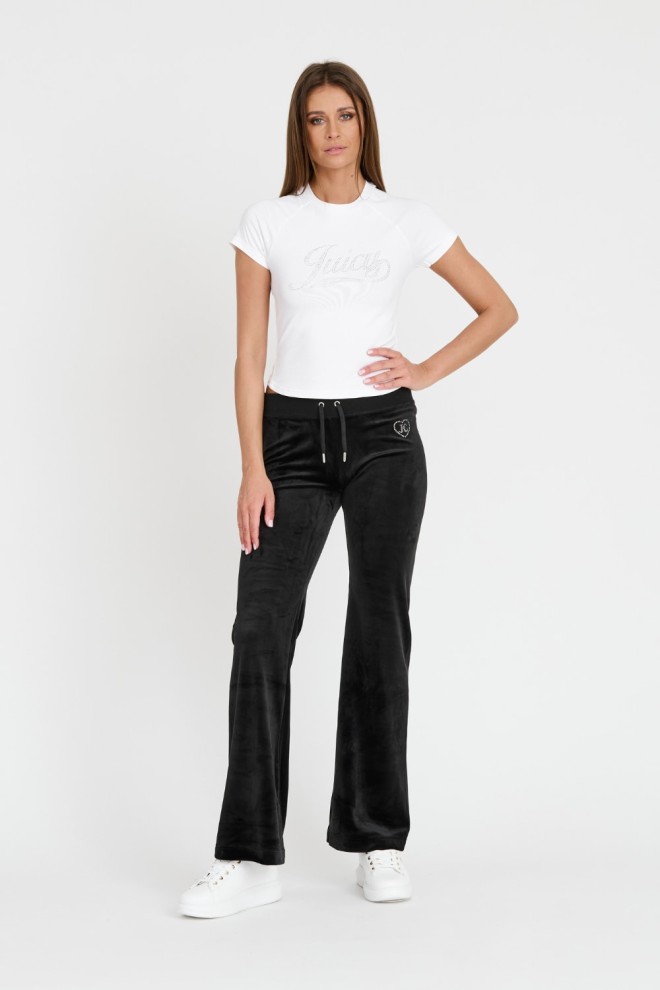 JUICY COUTURE White Retroshrunken Tee pentru femei