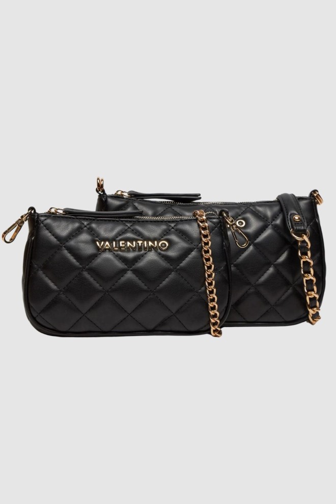 VALENTINO Подвійна чорна сумка Ocarina Crossbody