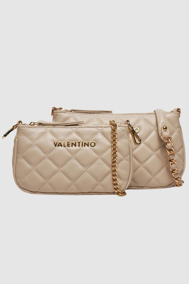 VALENTINO Подвійна бежева сумочка Ocarina Crossbody