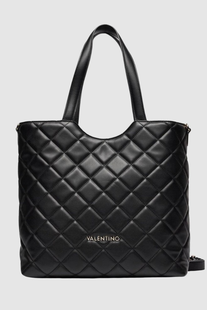 VALENTINO Black Ocarina Shopping Handbag