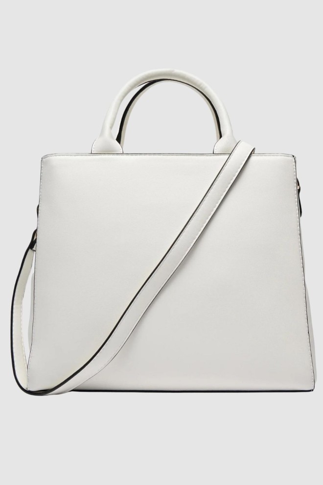 VALENTINO White Coney Shopping Handbag