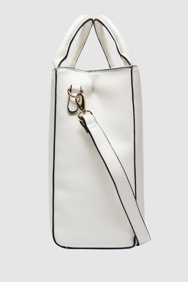 VALENTINO White Coney Shopping Handbag